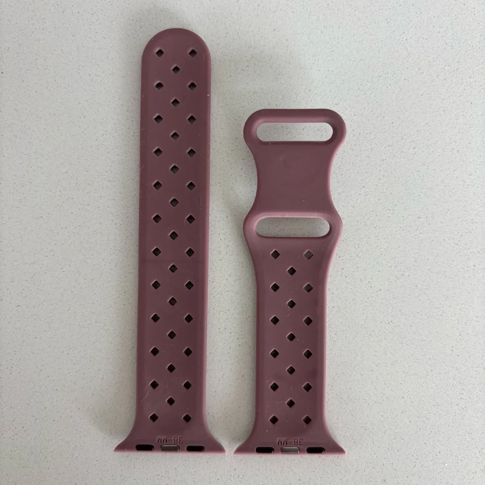 38/40/41 MM mauve purple/brown woven Apple Watch silicone band